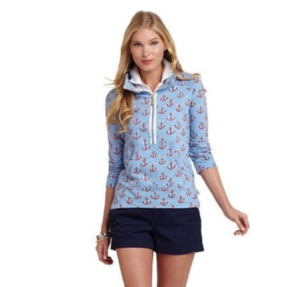 Lilly Pulitzer “Anchors Away!” 1/4 Zip Sweatshirt